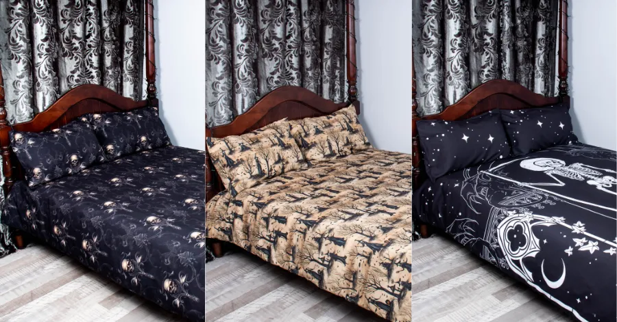 Gothic bedding from gothic & alternative lifestyle brand Tragic Beautiful
