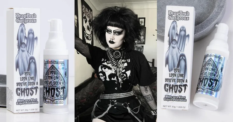 Seen a ghost white foundation worn by Tiktok makeup artist Mother of Hades